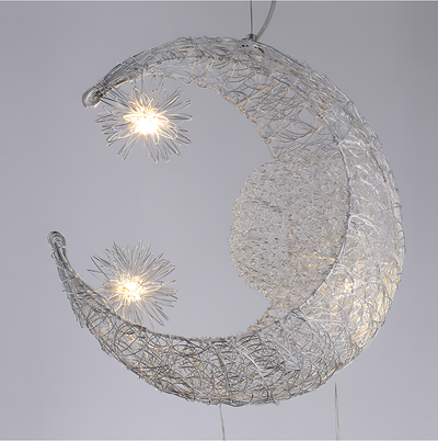 Lustre Suspension Lune Étoile