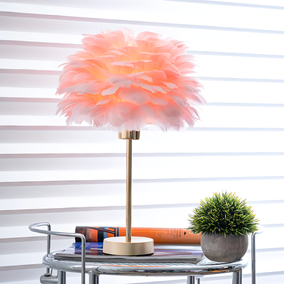 Lampe De Chevet Plume Rose